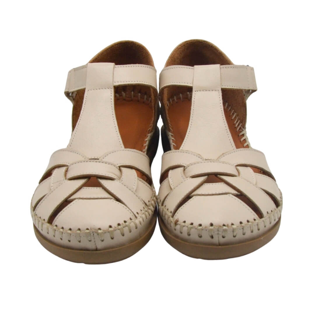 Kadın Comfort Deri Sandalet Bej 25033541Y