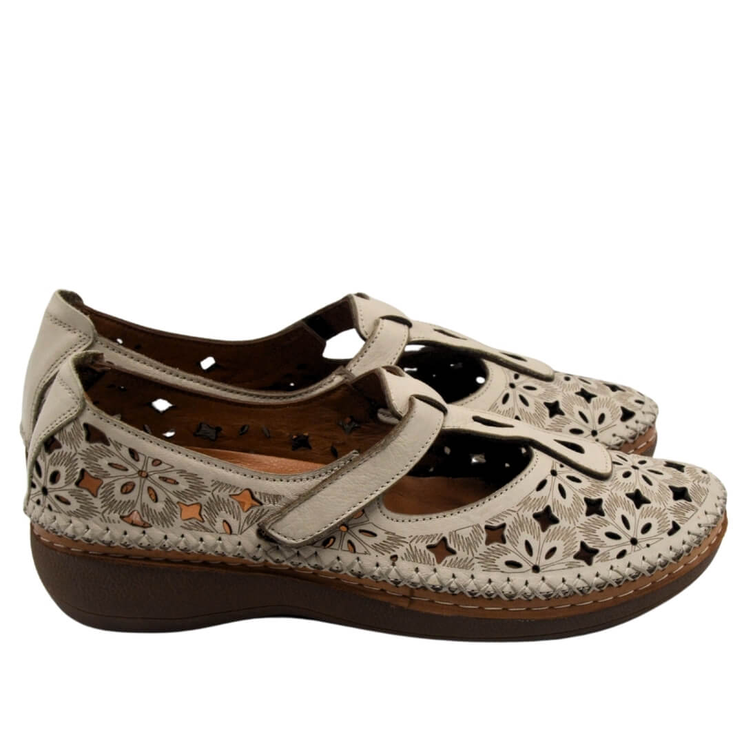 Kadın Comfort Deri Sandalet Bej 25190242Y