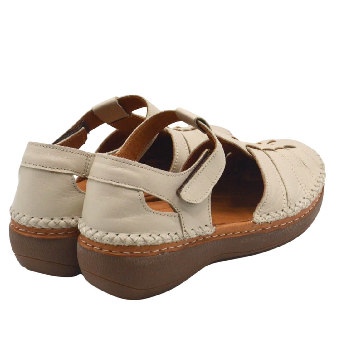 Kadın Comfort Deri Sandalet Bej 25190247Y