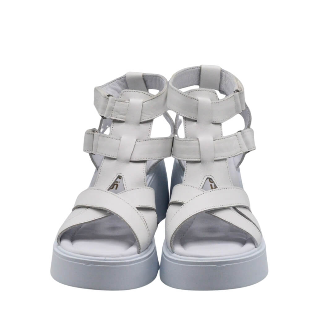 Kadın Deri Platform Sandalet Beyaz 2313115Y - Thumbnail