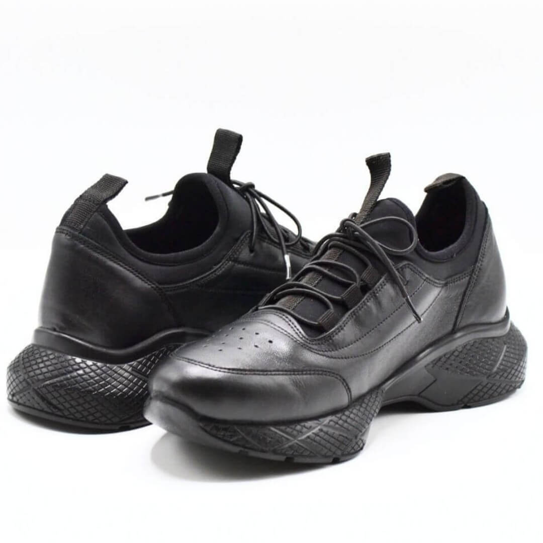 Kadın Airflow Deri Sneakers Siyah 2216603Y - Thumbnail