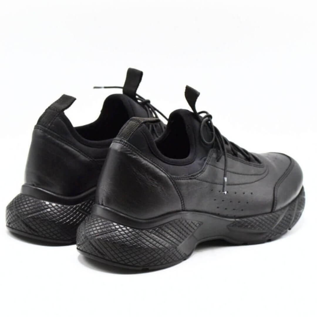Kadın Airflow Deri Sneakers Siyah 2216603Y - Thumbnail