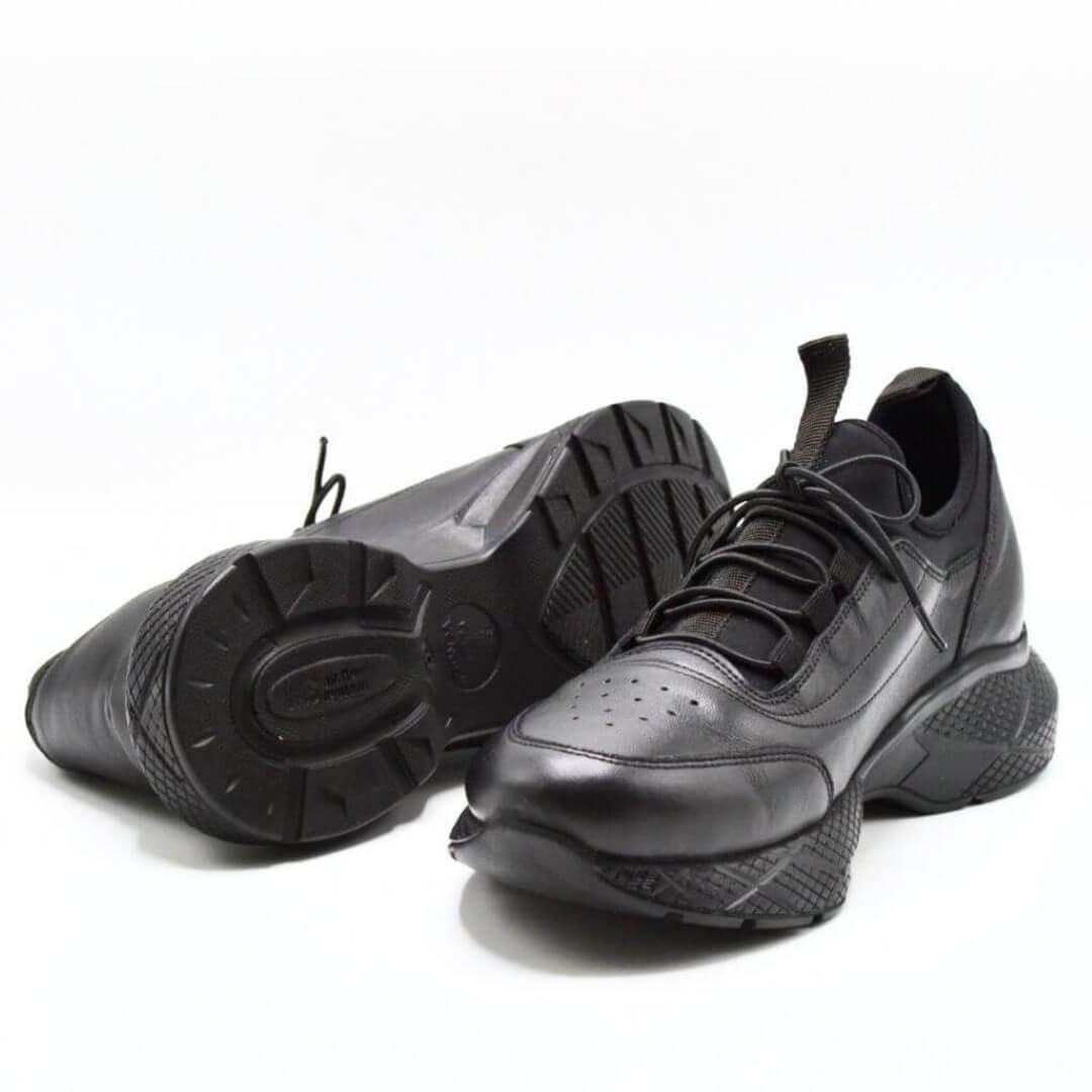Kadın Airflow Deri Sneakers Siyah 2216603Y - Thumbnail