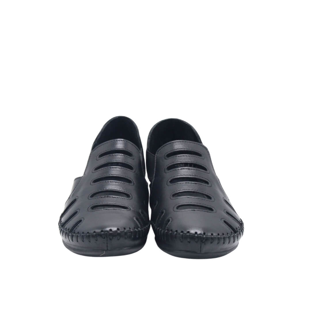 Kadın Comfort Deri Sandalet Siyah 18791395