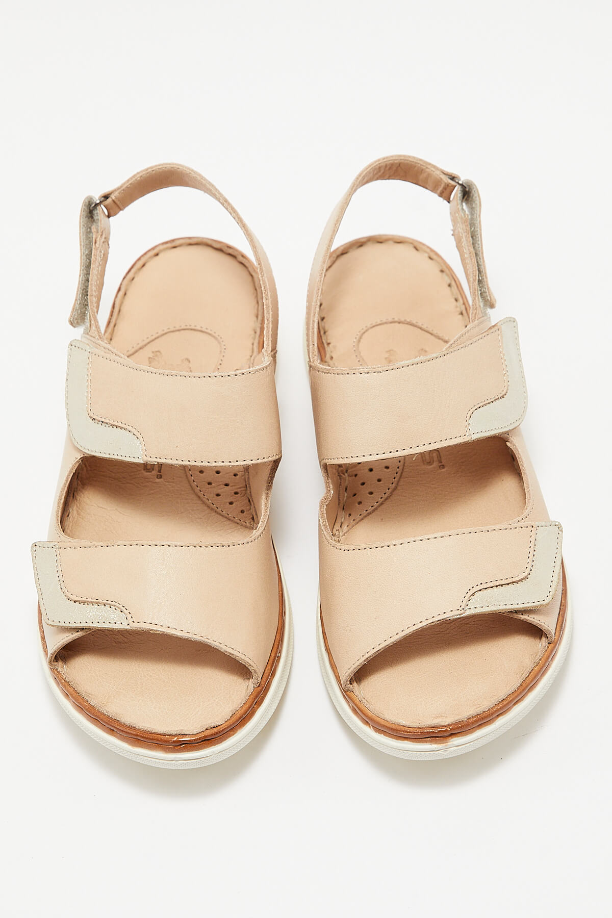 Kadın Comfort Deri Sandalet Bej 22981715