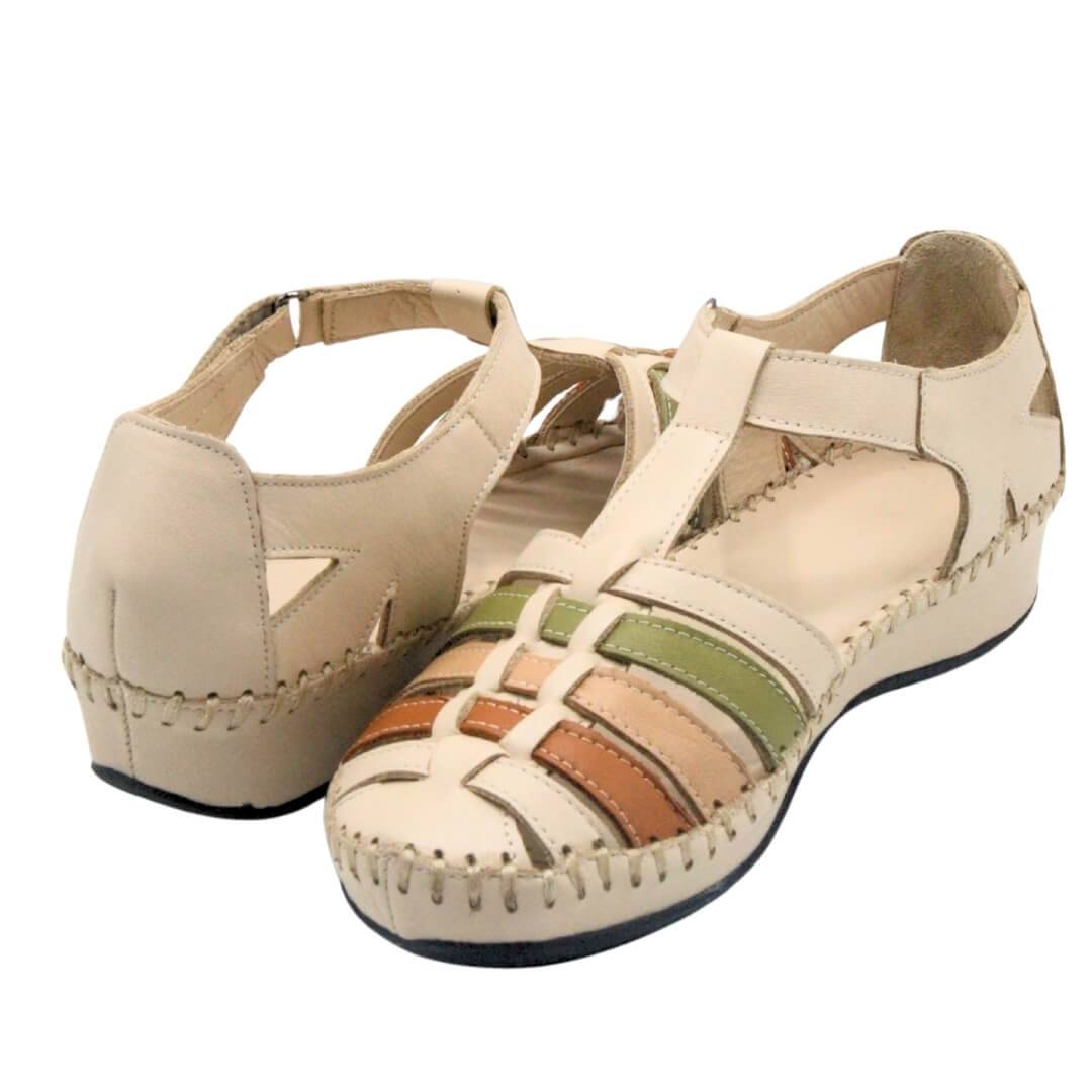 Kadın Comfort Deri Sandalet Bej 23033319Y 