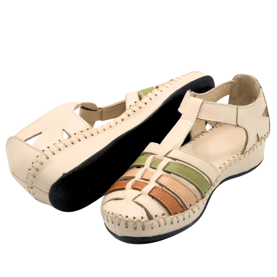 Kadın Comfort Deri Sandalet Bej 23033319Y 