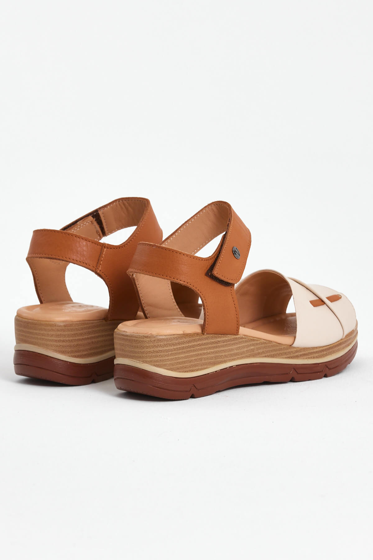 Kadın Comfort Deri Sandalet Bej 2313402Y