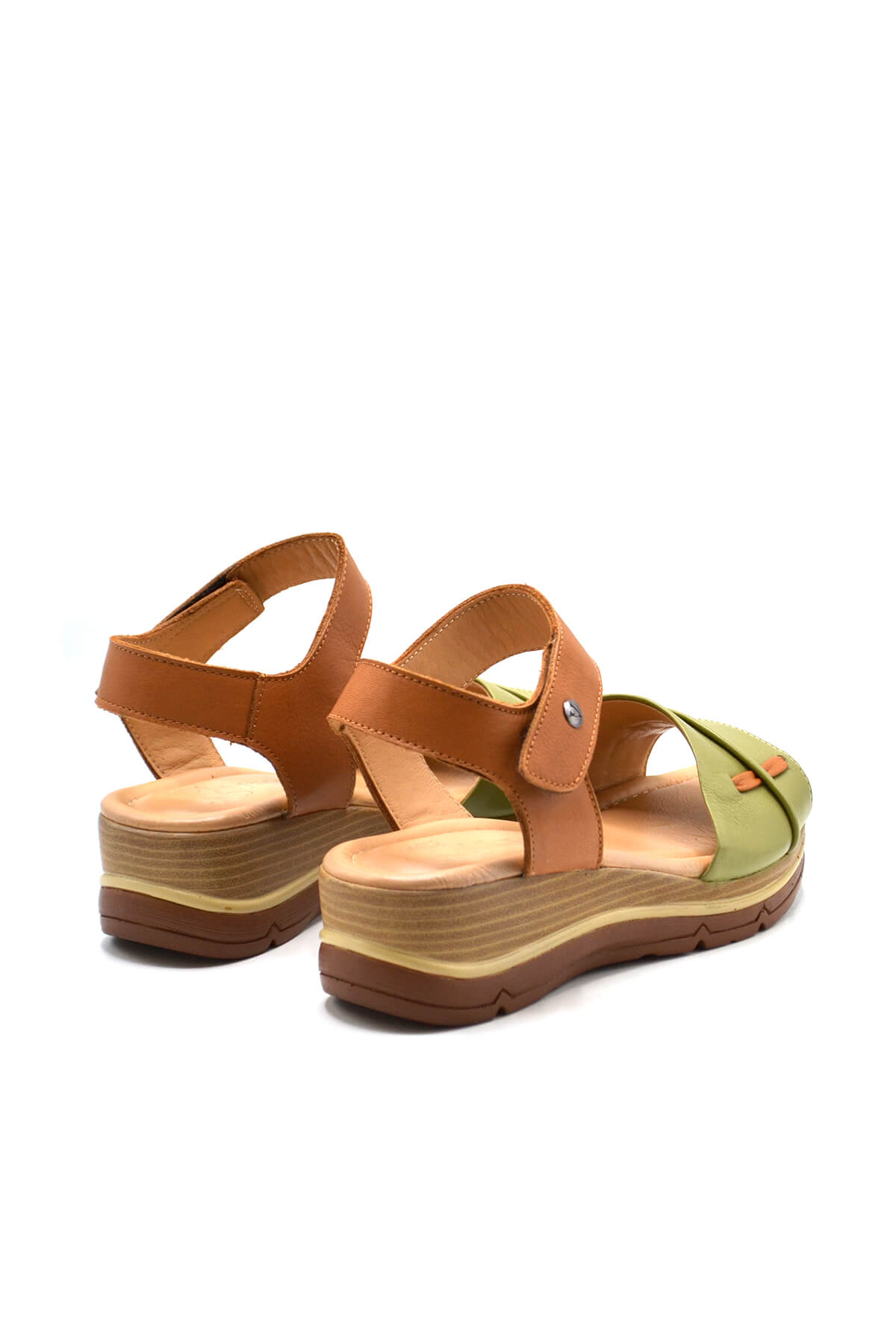 Venüs - Kadın Comfort Deri Sandalet Fıstık Yeşili 2313402Y Venüs - Kadın Comfort Deri Sandalet Fıstık Yeşili 2313402Y