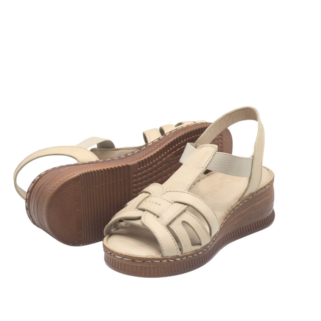 Kadın Comfort Deri Sandalet Nude 24028801Y