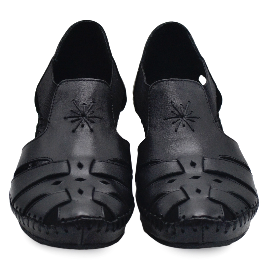 Kadın Comfort Deri Sandalet Siyah 18793056