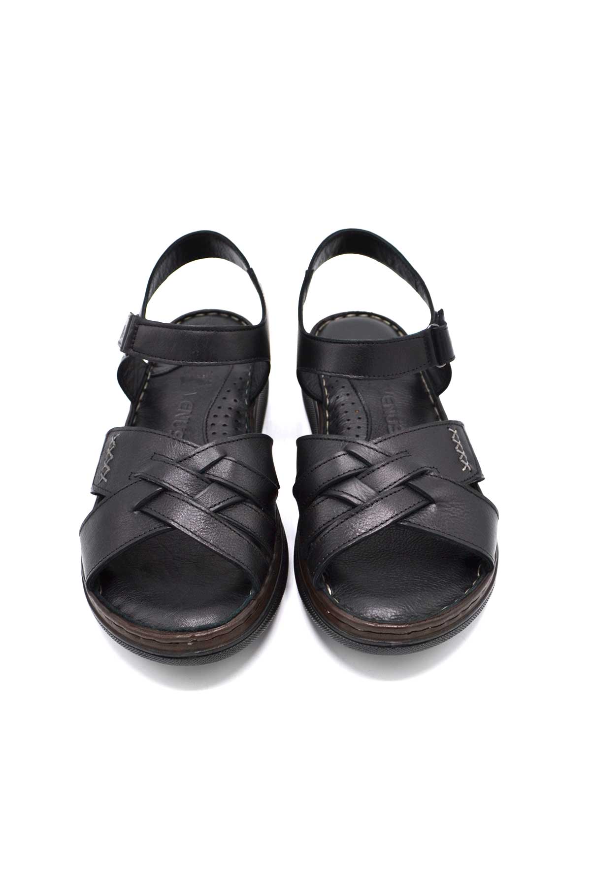 Kadın Comfort Deri Sandalet Siyah 22981709
