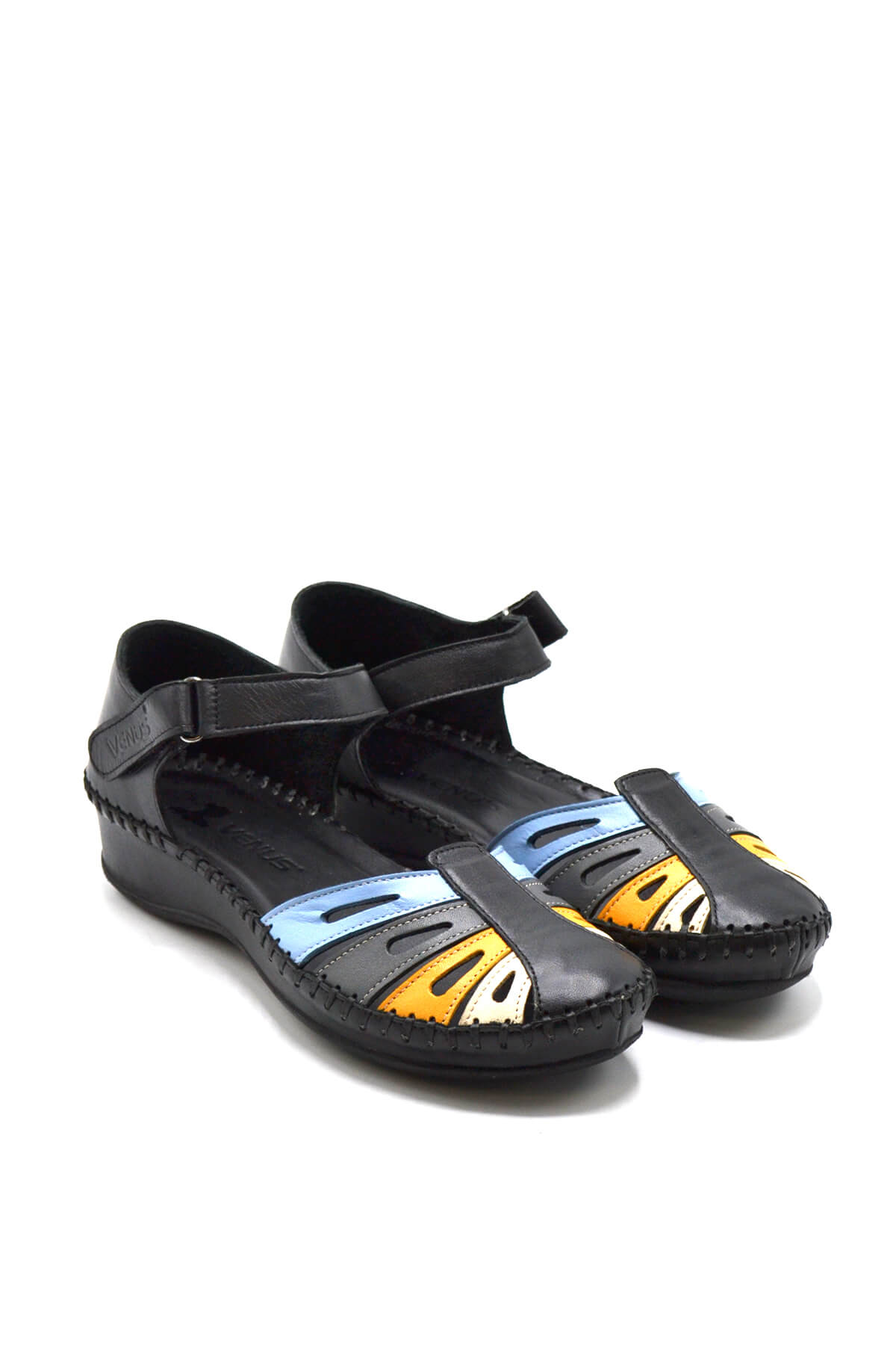 Venüs - Kadın Comfort Deri Sandalet Siyah 23033318Y Venüs - Kadın Comfort Deri Sandalet Siyah 23033318Y