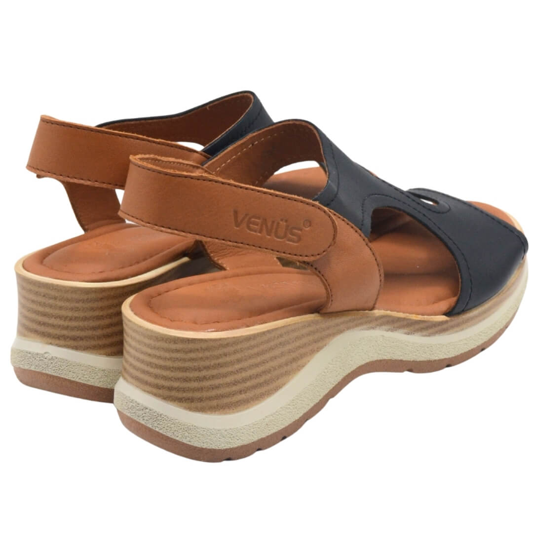 Kadın Comfort Deri Sandalet Siyah 2409901Y