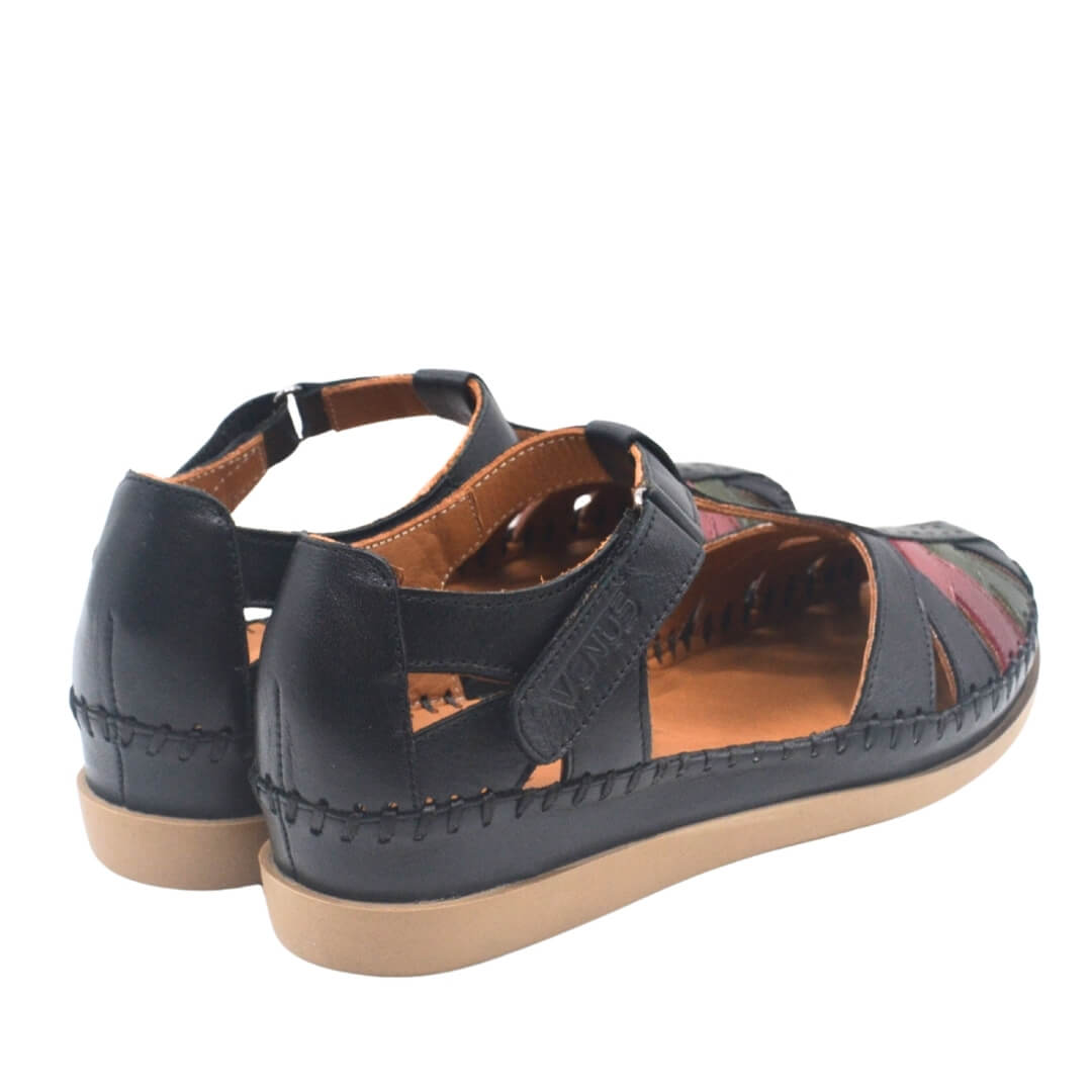 Kadın Comfort Deri Sandalet Siyah 25033540Y