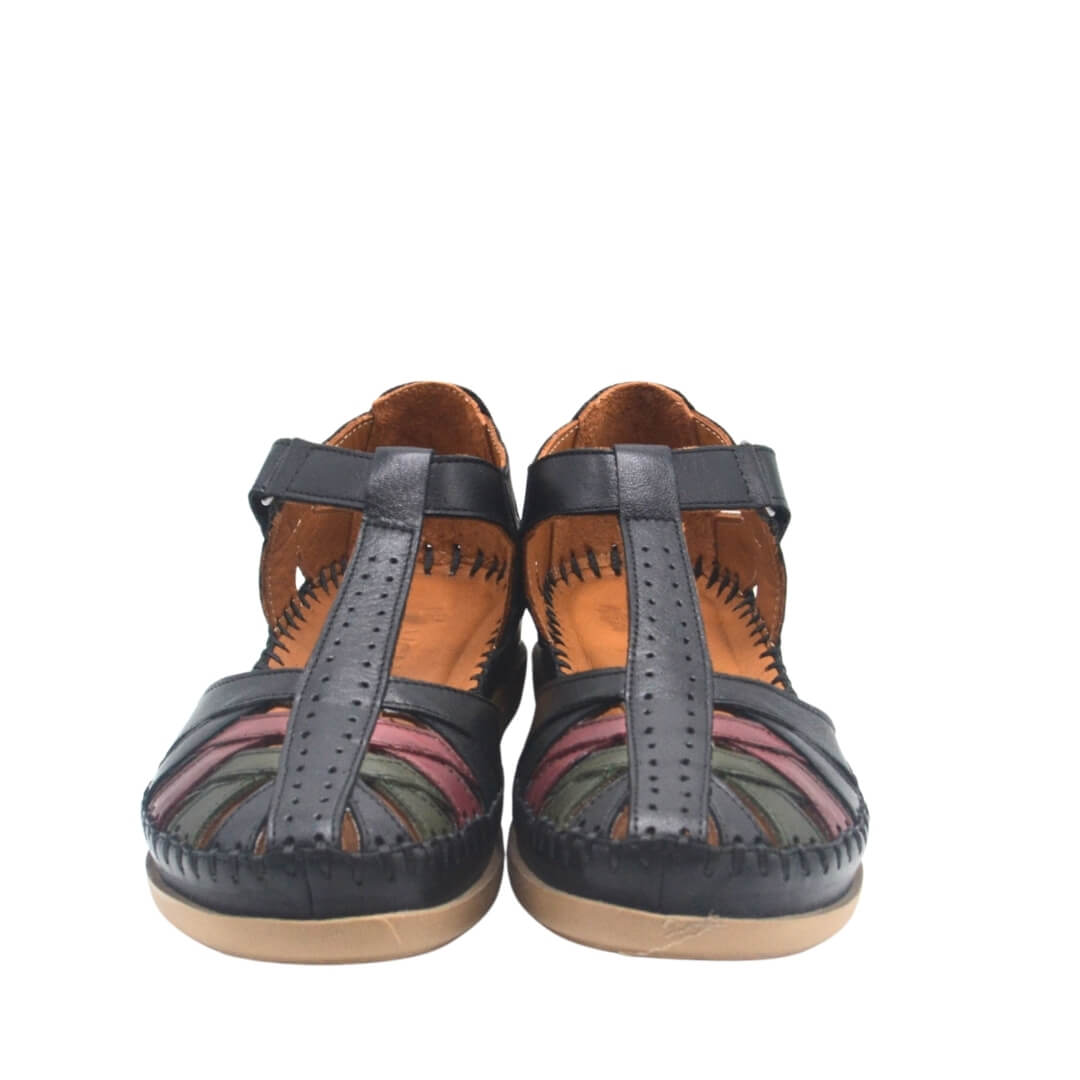 Kadın Comfort Deri Sandalet Siyah 25033540Y