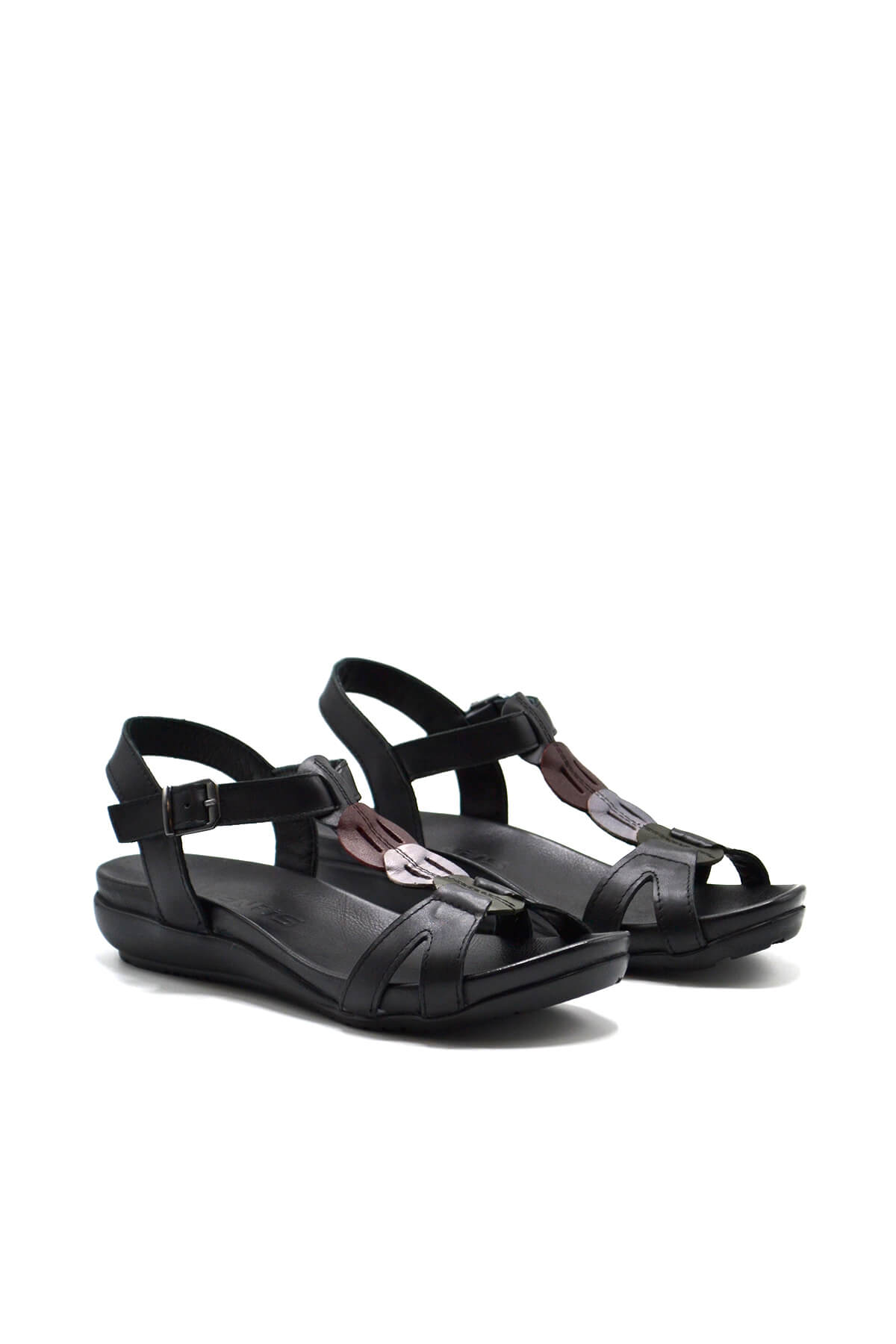 Venüs - Kadın Comfort Deri Sandalet Siyah 297Y Venüs - Kadın Comfort Deri Sandalet Siyah 297Y