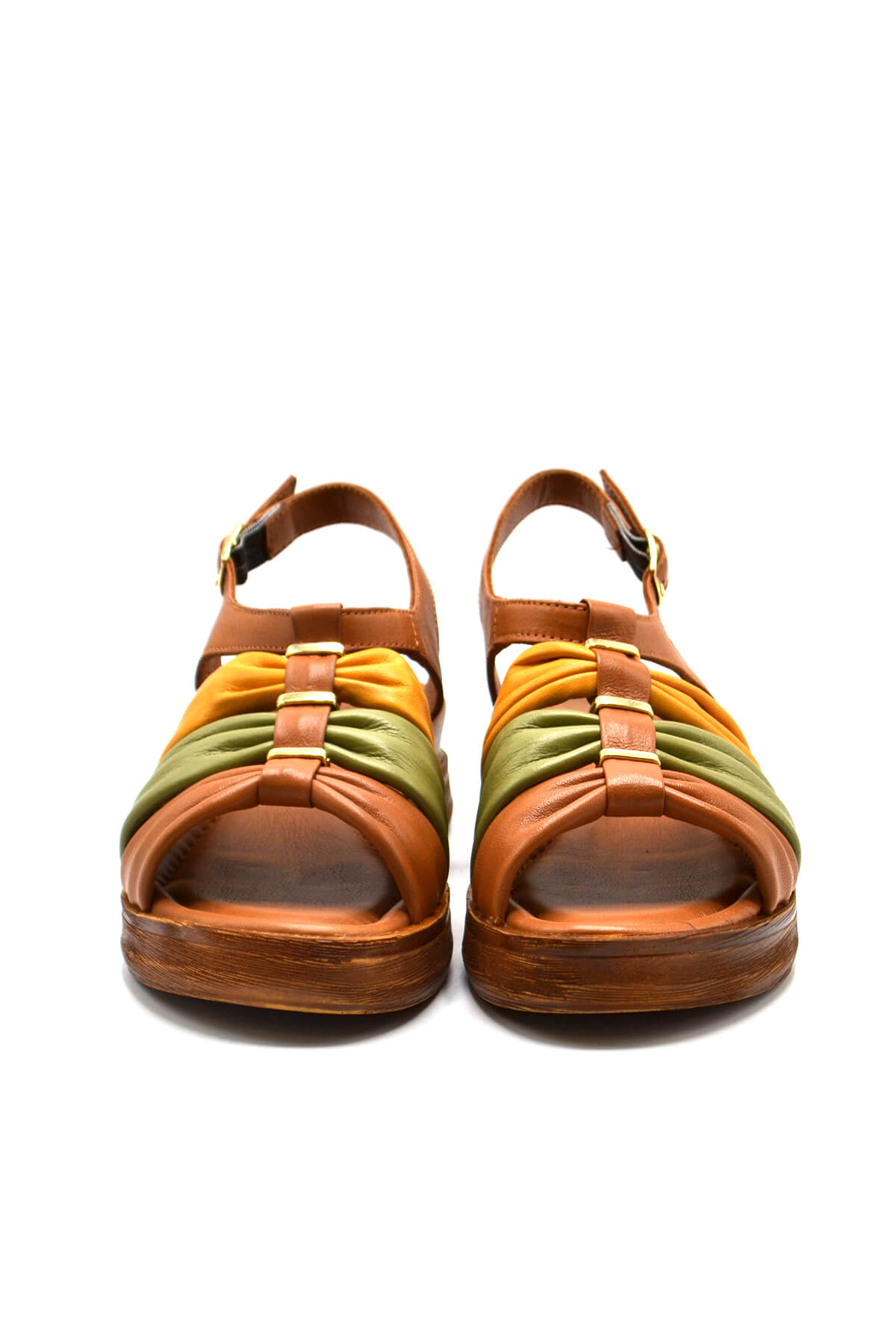 Kadın Comfort Deri Sandalet Taba 2216412Y