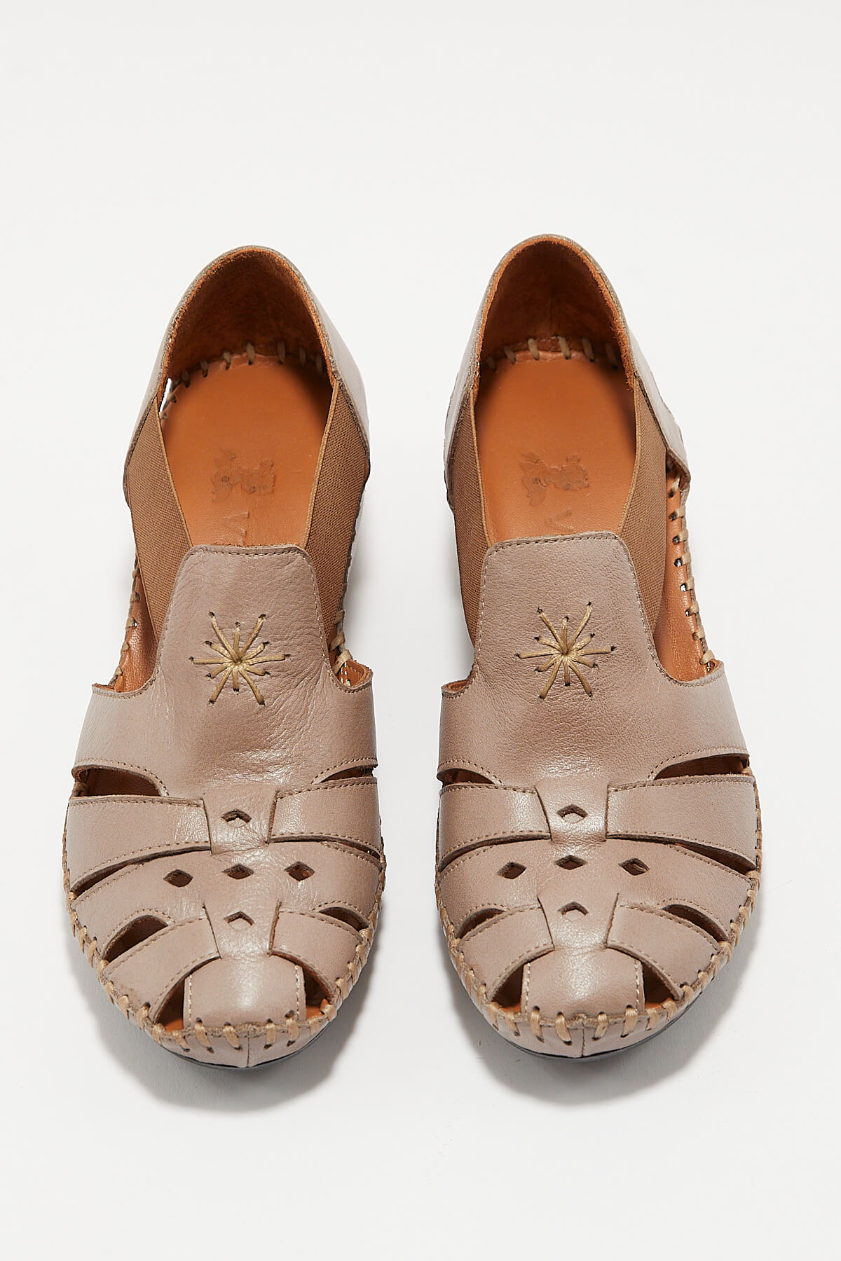 Kadın Comfort Deri Sandalet Vizon 18793056