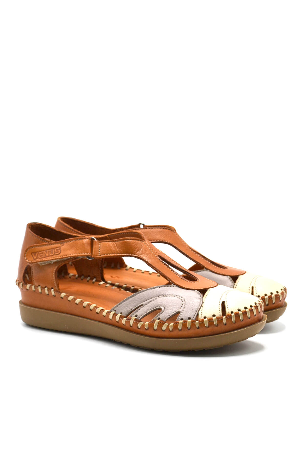 Venüs - Kadın Comfort Sandalet Taba 18793502 Venüs - Kadın Comfort Sandalet Taba 18793502