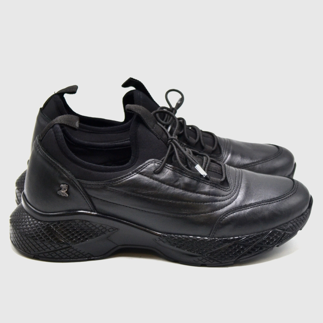  Kadın Airflow Deri Sneakers Siyah 2216603K - Thumbnail
