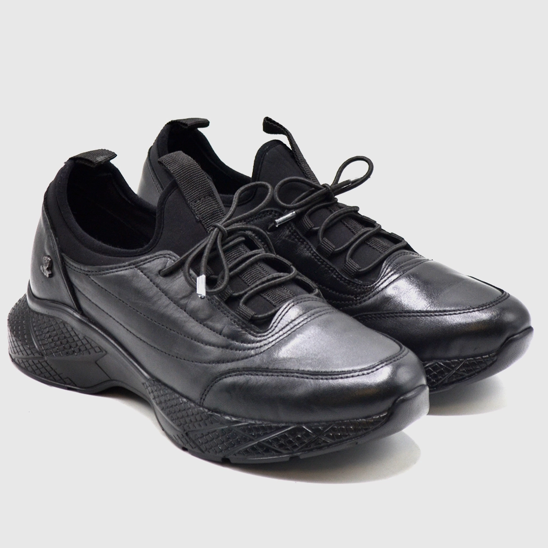  Kadın Airflow Deri Sneakers Siyah 2216603K - Thumbnail