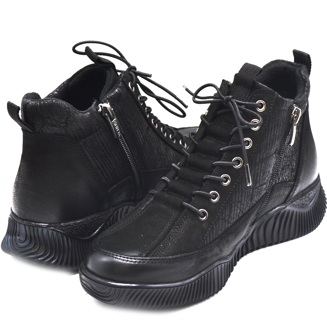 Kadın Comfort Nubuk Bot Siyah 1953837K - Thumbnail