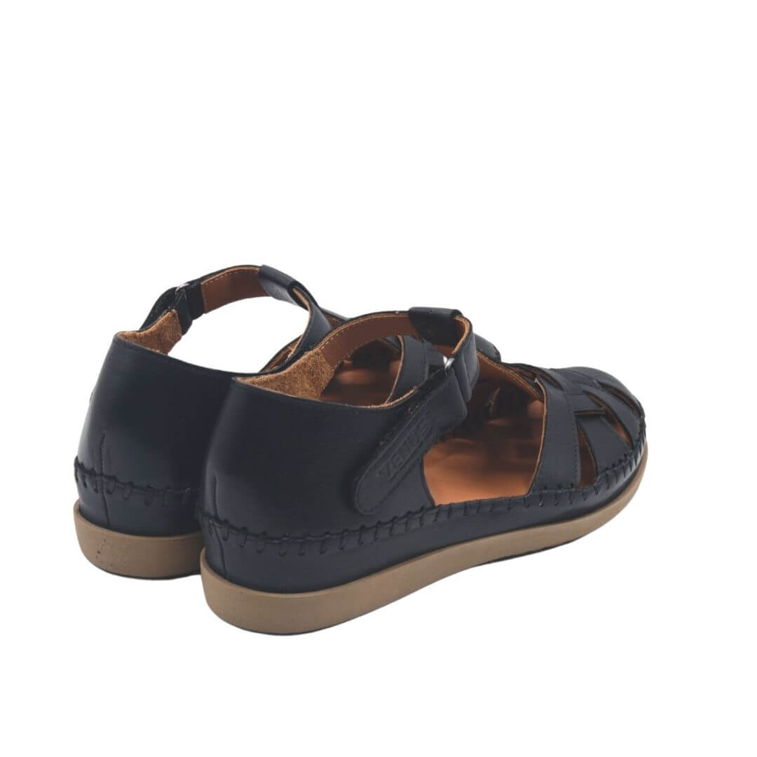 Kadın Comfort Deri Sandalet Siyah 25033541Y