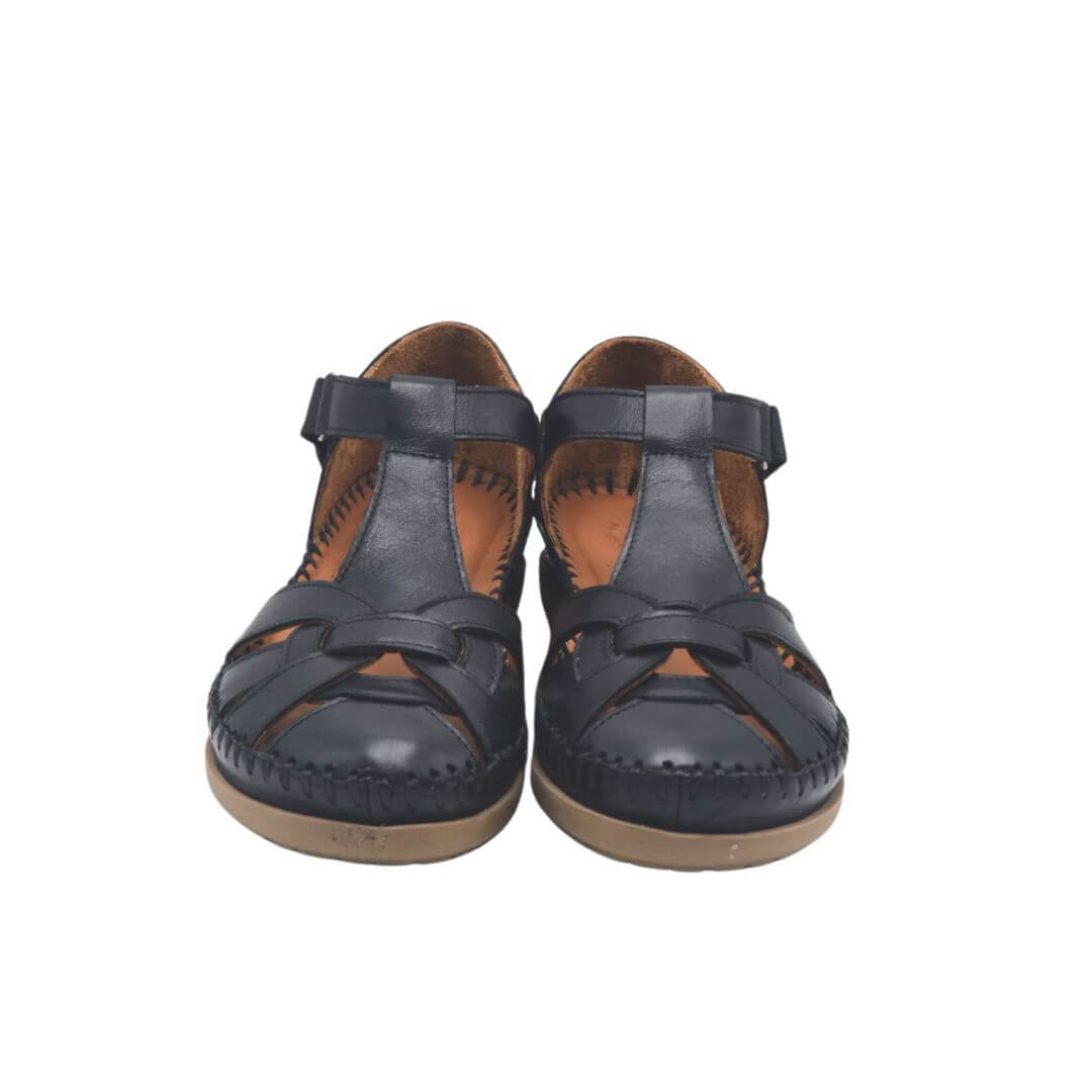 Kadın Comfort Deri Sandalet Siyah 25033541Y