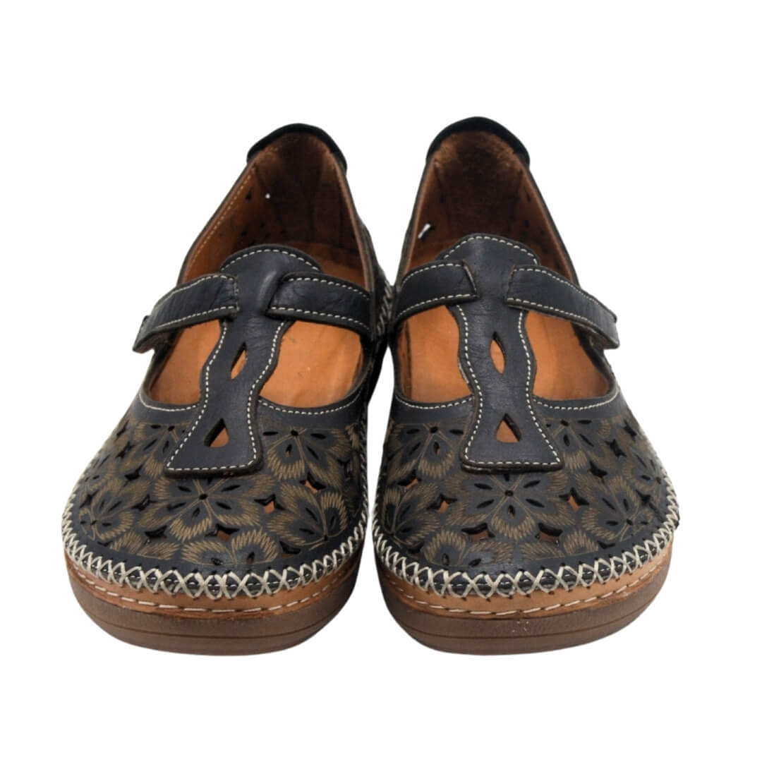 Kadın Comfort Deri Sandalet Siyah 25190242Y