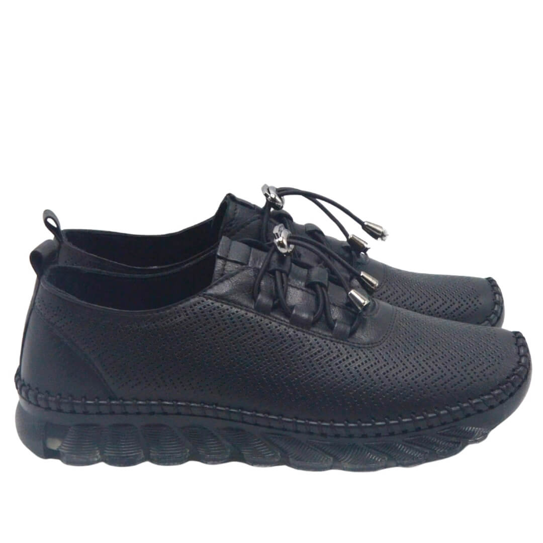 Kadın Hakiki Deri Sneakers Siyah 25401003Y