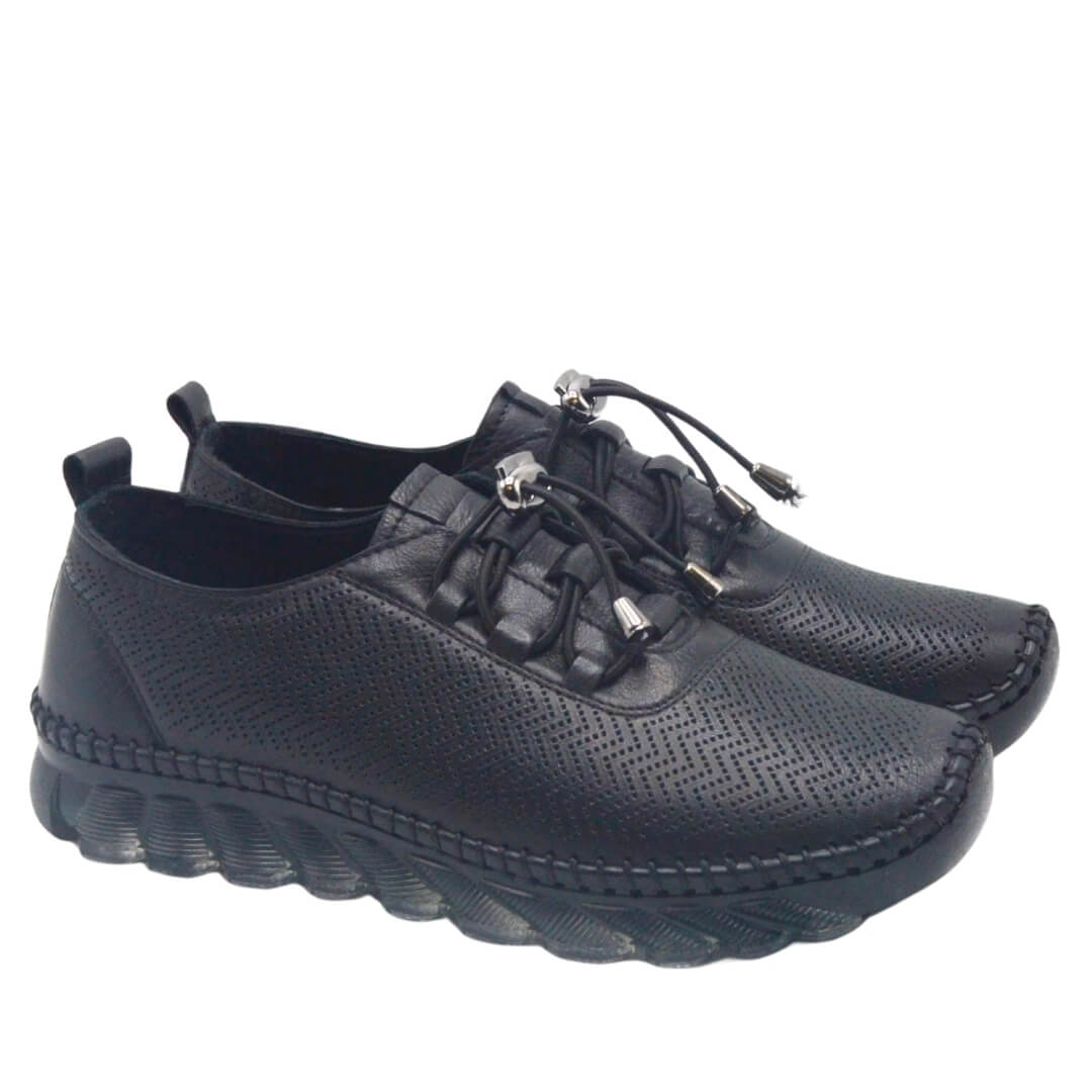 Kadın Hakiki Deri Sneakers Siyah 25401003Y