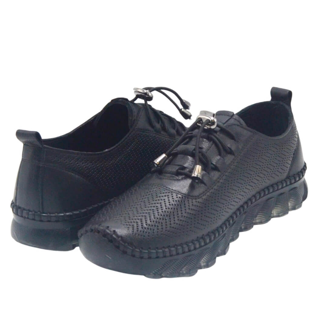 Kadın Hakiki Deri Sneakers Siyah 25401003Y