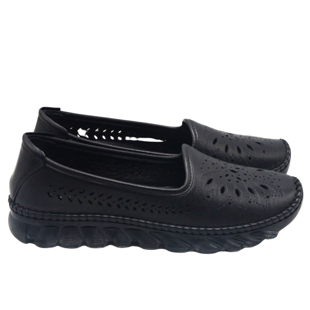 Kadın Hakiki Deri Sneakers Siyah 25401001Y