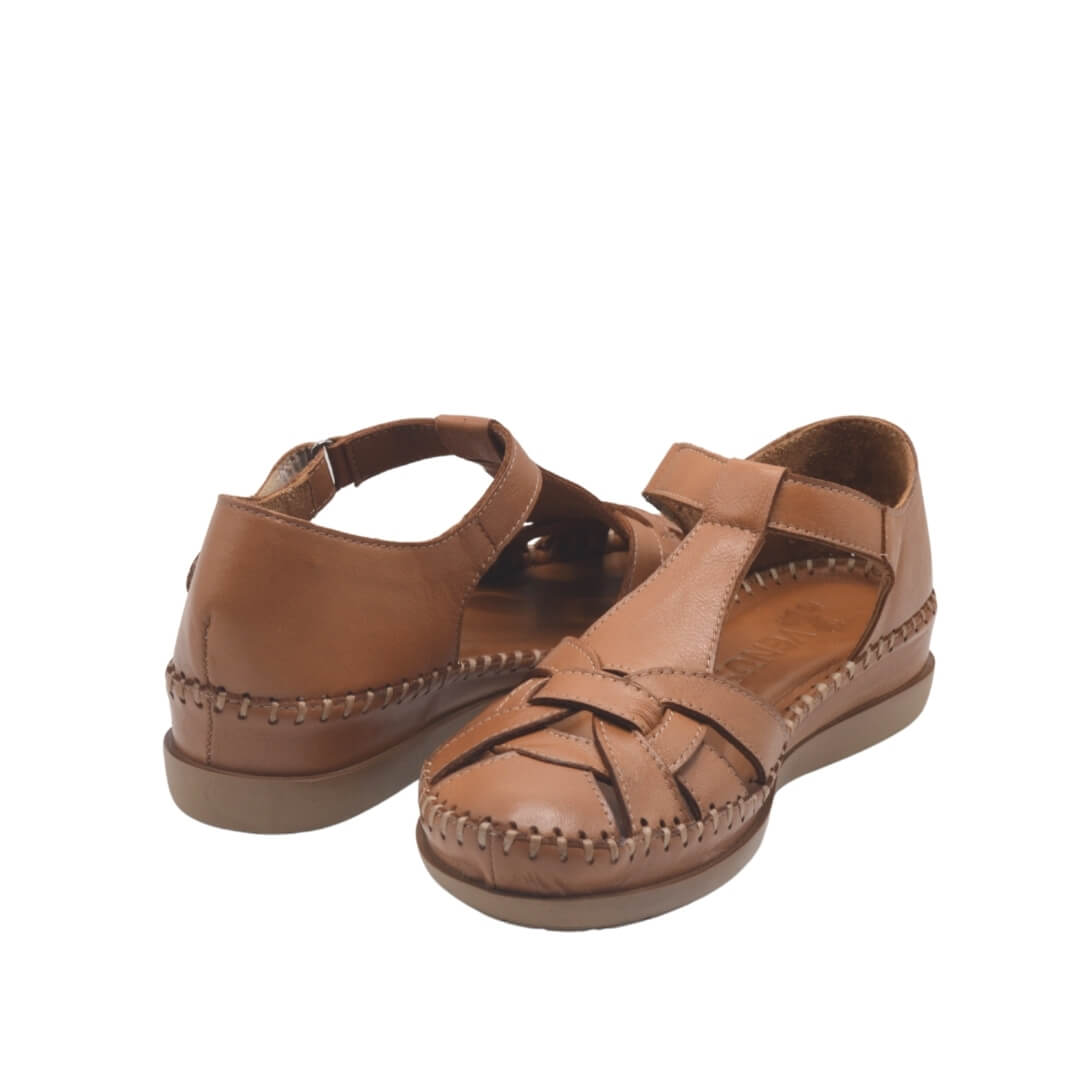 Kadın Comfort Deri Sandalet Taba 25033541Y