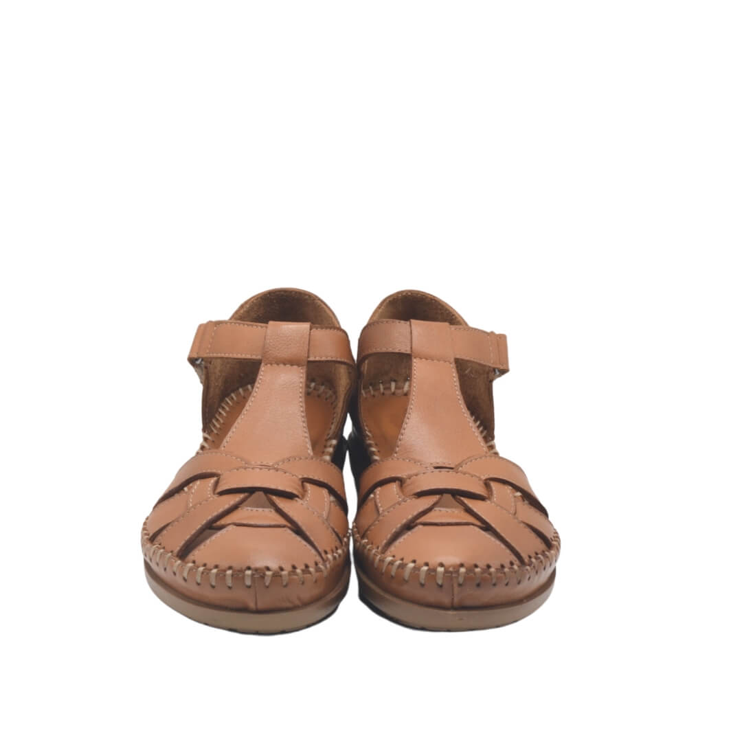Kadın Comfort Deri Sandalet Taba 25033541Y