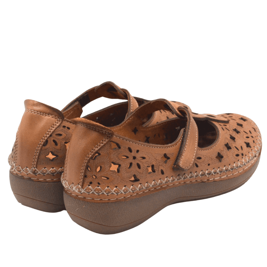 Kadın Comfort Deri Sandalet Taba 25190242Y