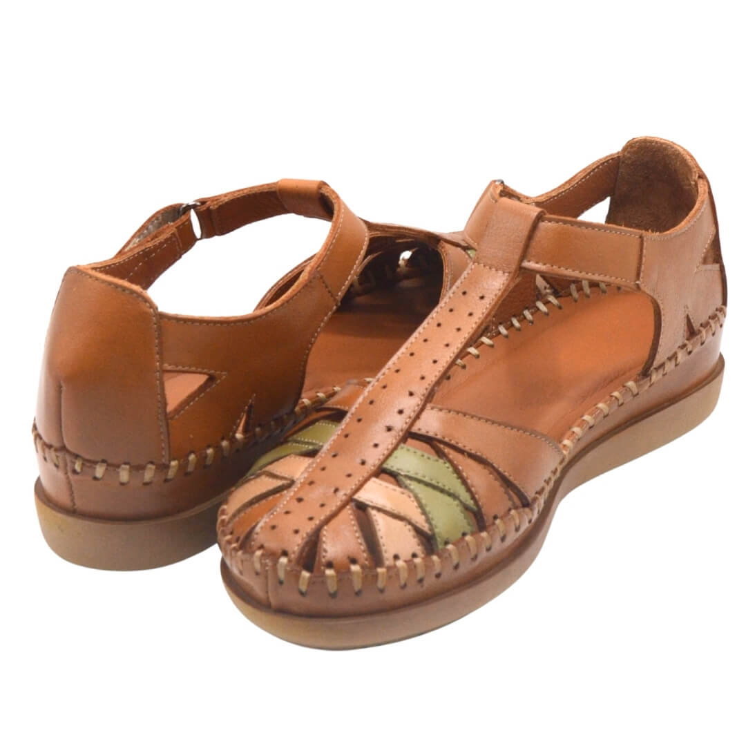Kadın Comfort Deri Sandalet Taba 25033540Y