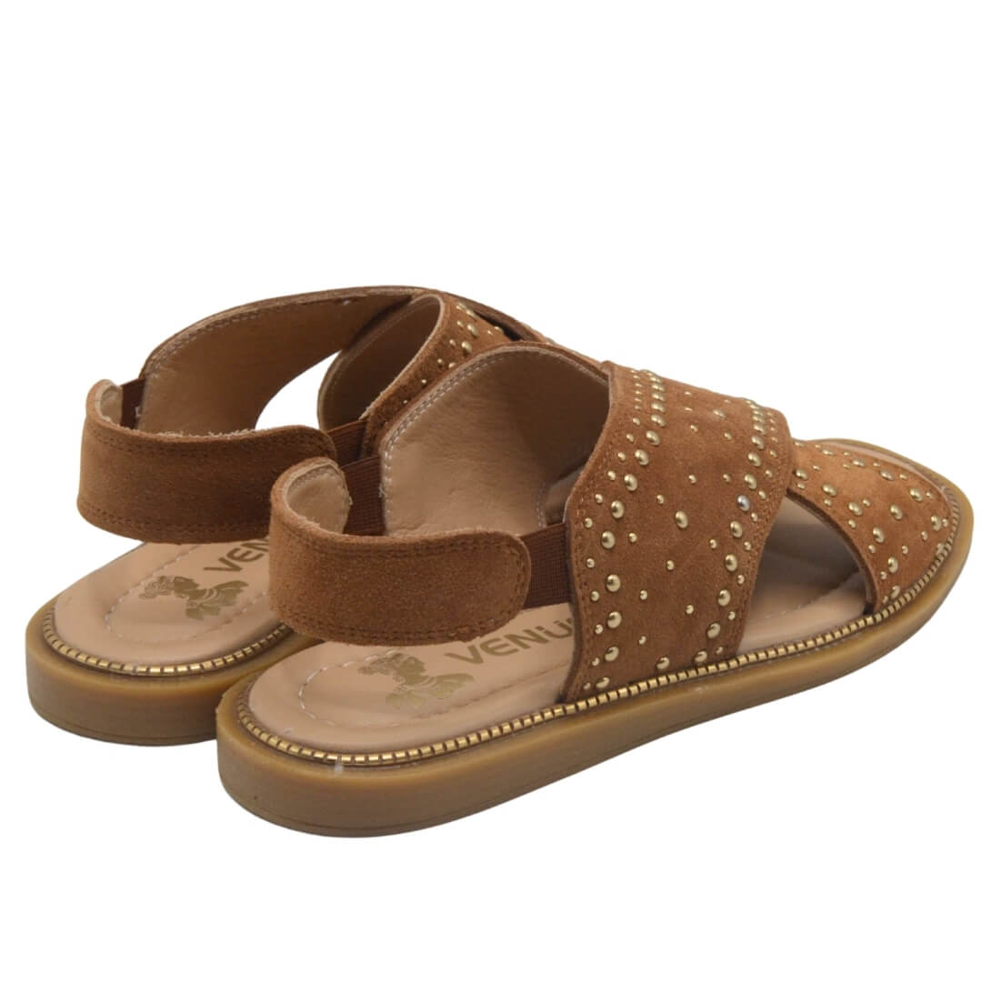 Kadın Süet Deri Taba Espadril Sandalet 2512204Y