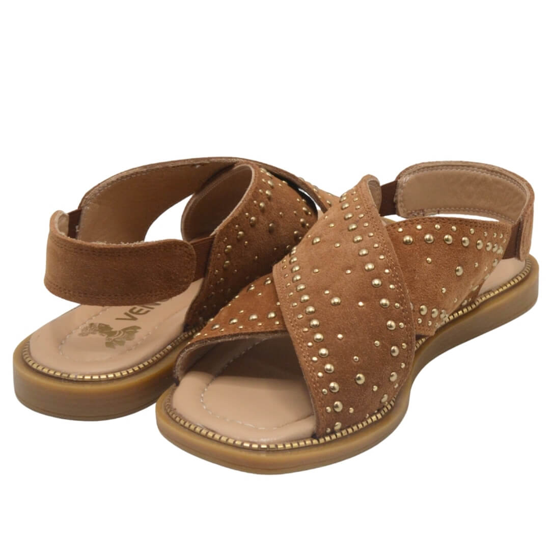 Kadın Süet Deri Taba Espadril Sandalet 2512204Y