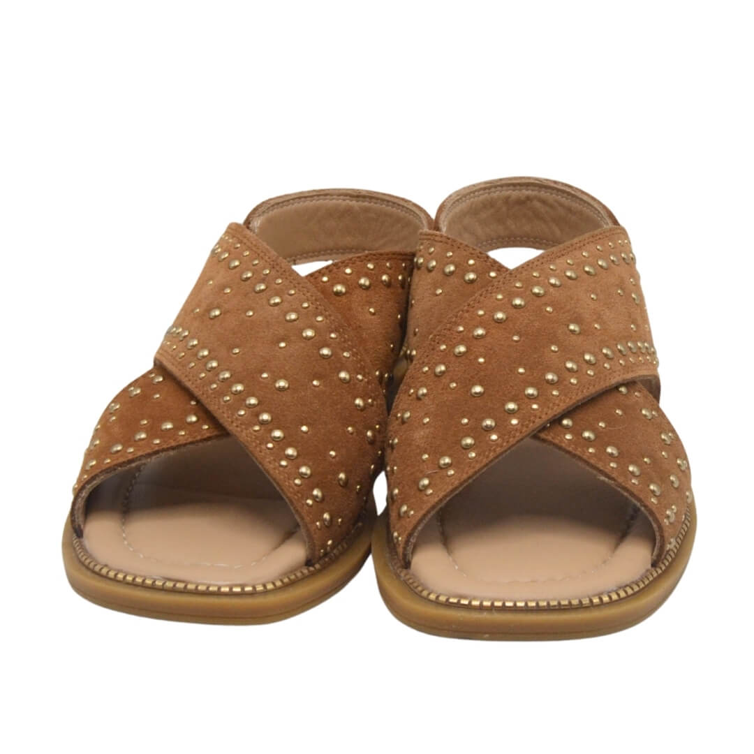 Kadın Süet Deri Taba Espadril Sandalet 2512204Y - Thumbnail