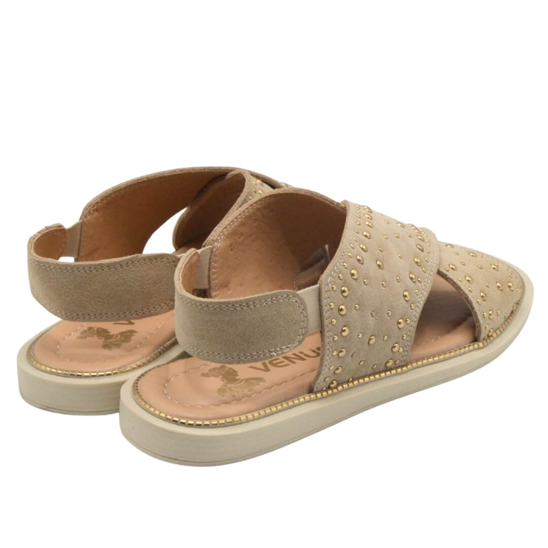 Kadın Süet Deri Taş Espadril Sandalet 2512204Y