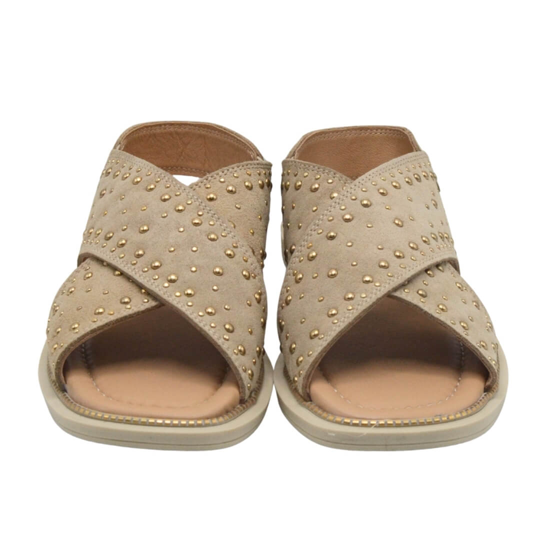Kadın Süet Deri Taş Espadril Sandalet 2512204Y